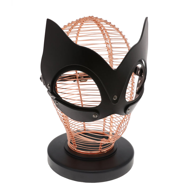 UNTAMED BLACK LEATHER CAT MASK ONE SIZE