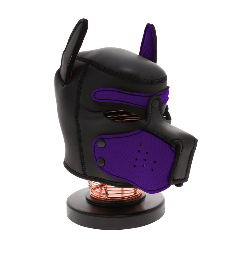 UNTAMED BLACK/PURPLE SPANDEX DOG MASK