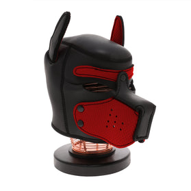 UNTAMED SML/MED SPANDEX DOG HOOD - BLK/RED