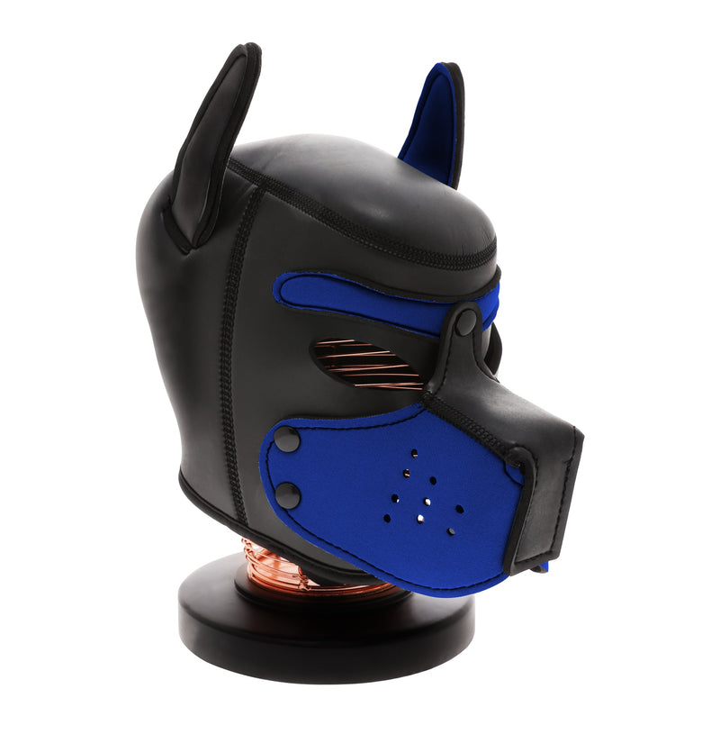 UNTAMED BLACK/BLUE SPANDEX DOG MASK