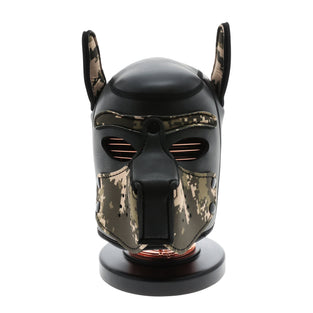UNTAMED LRG/XLG SPANDEX DOG HOOD - BLK/CAMO