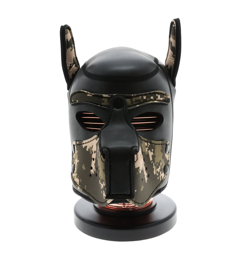 UNTAMED LRG/XLG SPANDEX DOG HOOD - BLK/CAMO