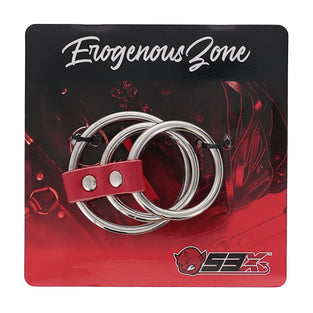 EROGENOUS ZONE 3 RING GATE OF PLEASURE - RED
