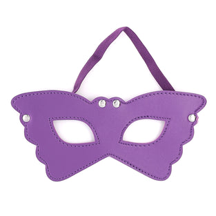 SEXCAPADES FAUX LEATHER PURPLE CAT MASK
