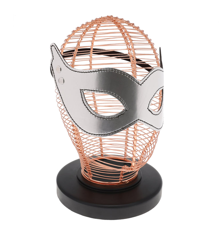 SEXCAPADES FAUX LEATHER CAT MASK W/ EARS