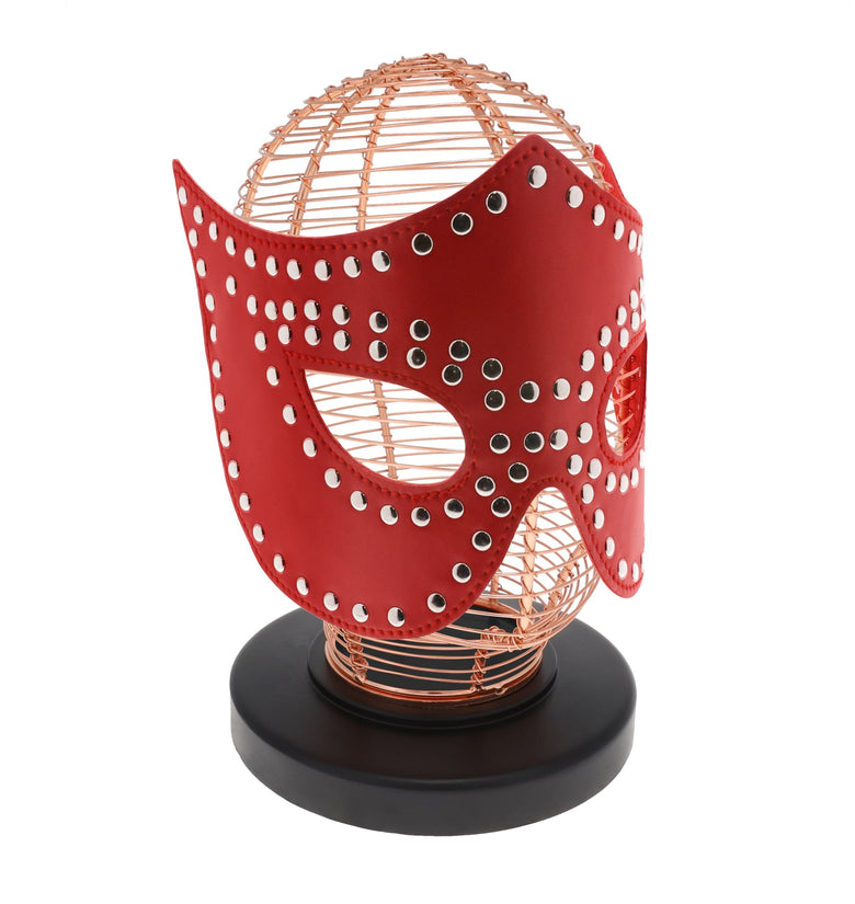 SEXCAPADES FAUX LEATHER STUDDED PARTY MASK