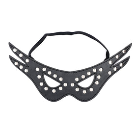 SEXCAPADES BLACK DEVIL MASK W/RIVETS