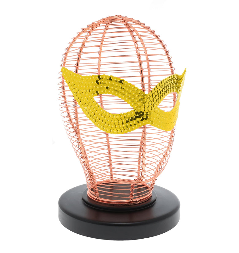 SEXCAPADES GOLD SEQUIN CAT EYE MASK