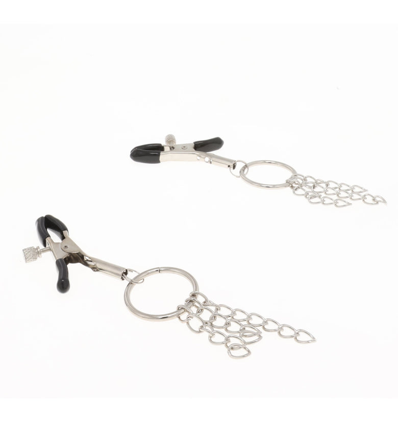 EFFECTIVE BEHAVIOR ADJUSTABLE NIPPLE CLAMPS W/ RING AND CHAIN