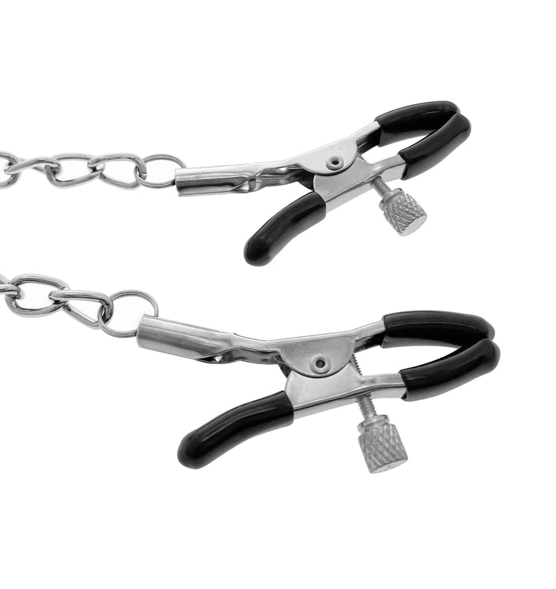 EROGENOUS ZONE NIPPLE AND CLITORAL CLAMP W/ CHAIN