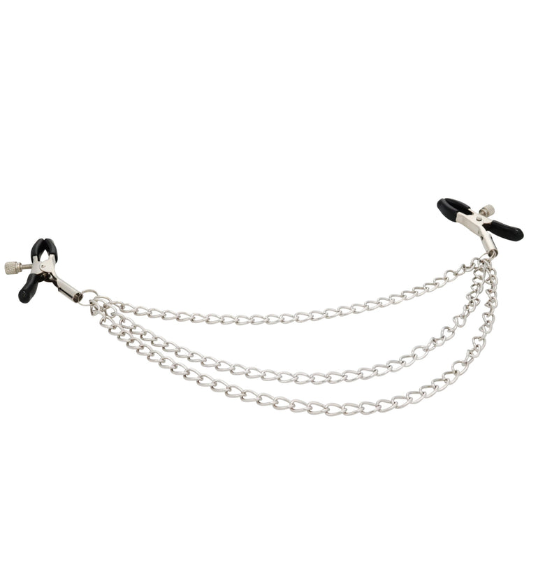 EFFECTIVE BEHAVIOR TRIPLE METAL CHAIN ADJUSTABLE NIPPLE CLAMPS