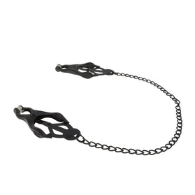 EFFECTIVE BEHAVIOR BLACK CLOVER NIPPLE CLAMPS W/ CHAIN