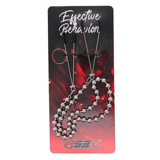 EFFECTIVE BEHAVIOR BEADED TWEEZER CLAMPS - SILVER