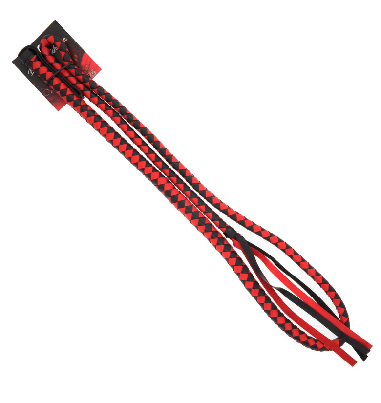 WHIP RED/BLACK PVC 74IN
