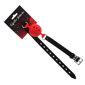 BALL GAG RED LARGE SILICA W/BREATHING HOLES