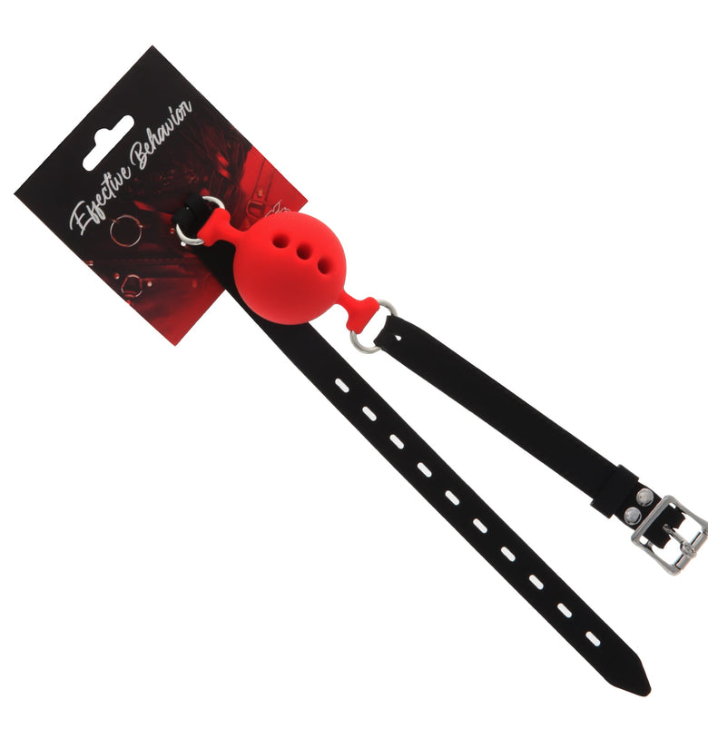BALL GAG RED LARGE SILICA W/BREATHING HOLES