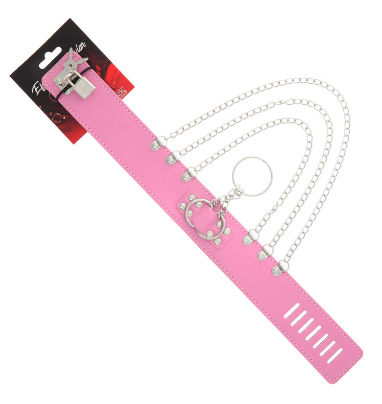 COLLAR W/HANGING CHAINS-LOCK