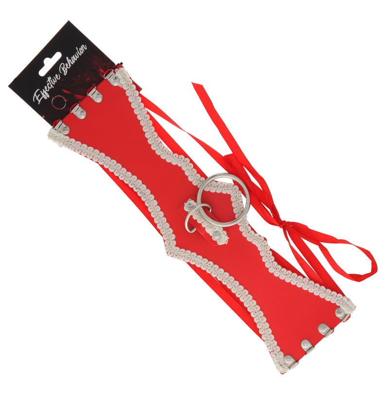 Collar with White Lace Stitching & Laces