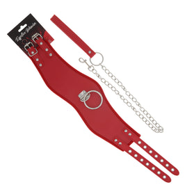 COLLAR RED PVC THROAT GUARD W/LEASH