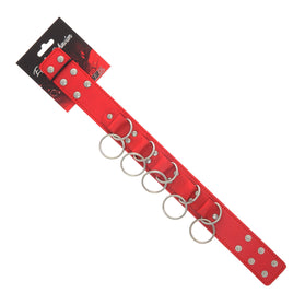 COLLAR RED PVC W/MULTI-LOOPS