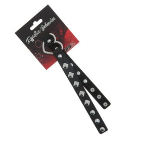 COLLAR BLACK W/DIAMOND RIVET AND HEART CENTER