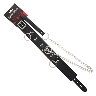 COLLAR BLACK 4 LOOPS W/LEASH