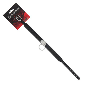 COLLAR BLACK PVC W/METAL LOOP