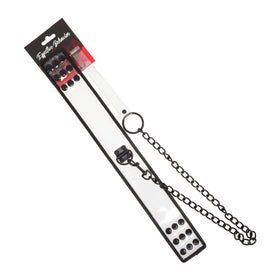 COLLAR CLEAR PVC W/LEASH