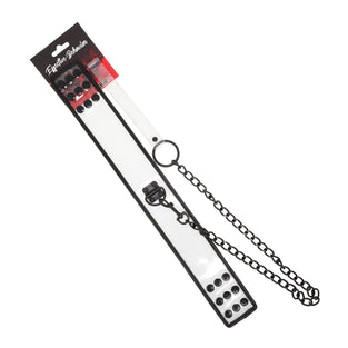 COLLAR CLEAR PVC W/LEASH