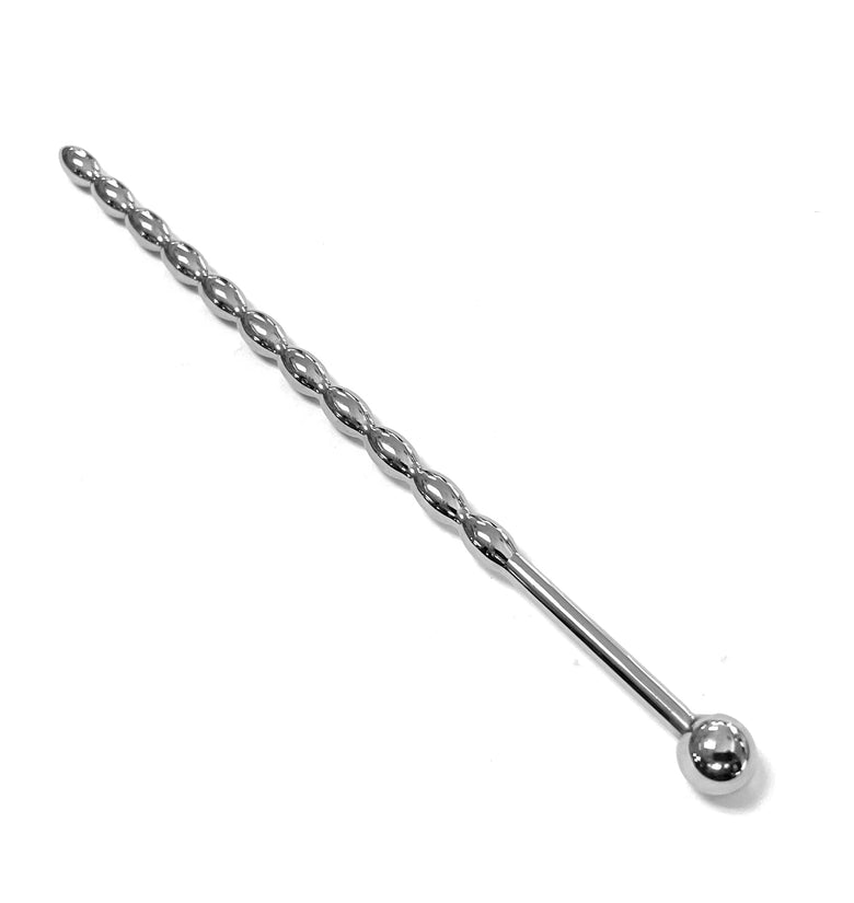 URETHRAL STAINLESS 6IN BEADED STRAIGH WITH BALL END
