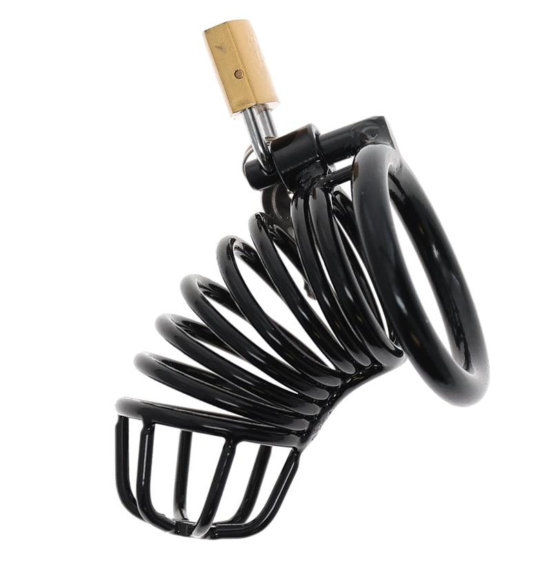 CHASTITY C-CAGE SPIRAL BLACK 4IN