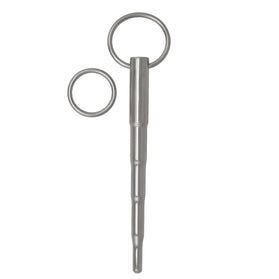URETHRAL STAINLESS 5.5IN SOLID SMOOTH WITH INTERCHANGABLE STAINLESS GLAN RINGS