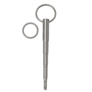 URETHRAL STAINLESS 5.5IN SOLID SMOOTH WITH INTERCHANGABLE STAINLESS GLAN RINGS