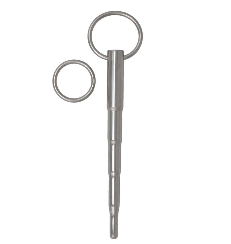 URETHRAL STAINLESS 5.5IN SOLID SMOOTH WITH INTERCHANGABLE STAINLESS GLAN RINGS