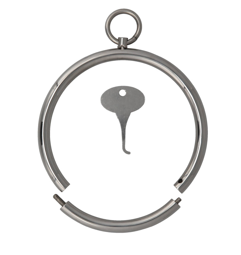 COLLAR STAINLESS ROUNDED WITH LOCKING KEY