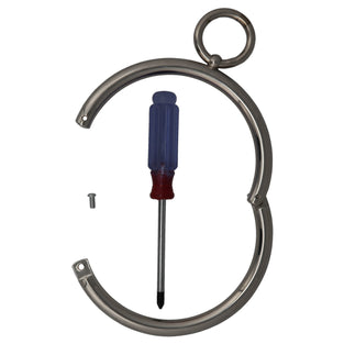 COLLAR STAINLESS ROUNDED WITH SCREW LOCK