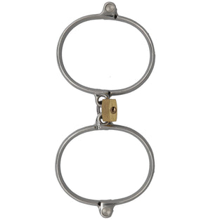 WRIST CUFFS STAINLESS MEDIUM WITH LOCK